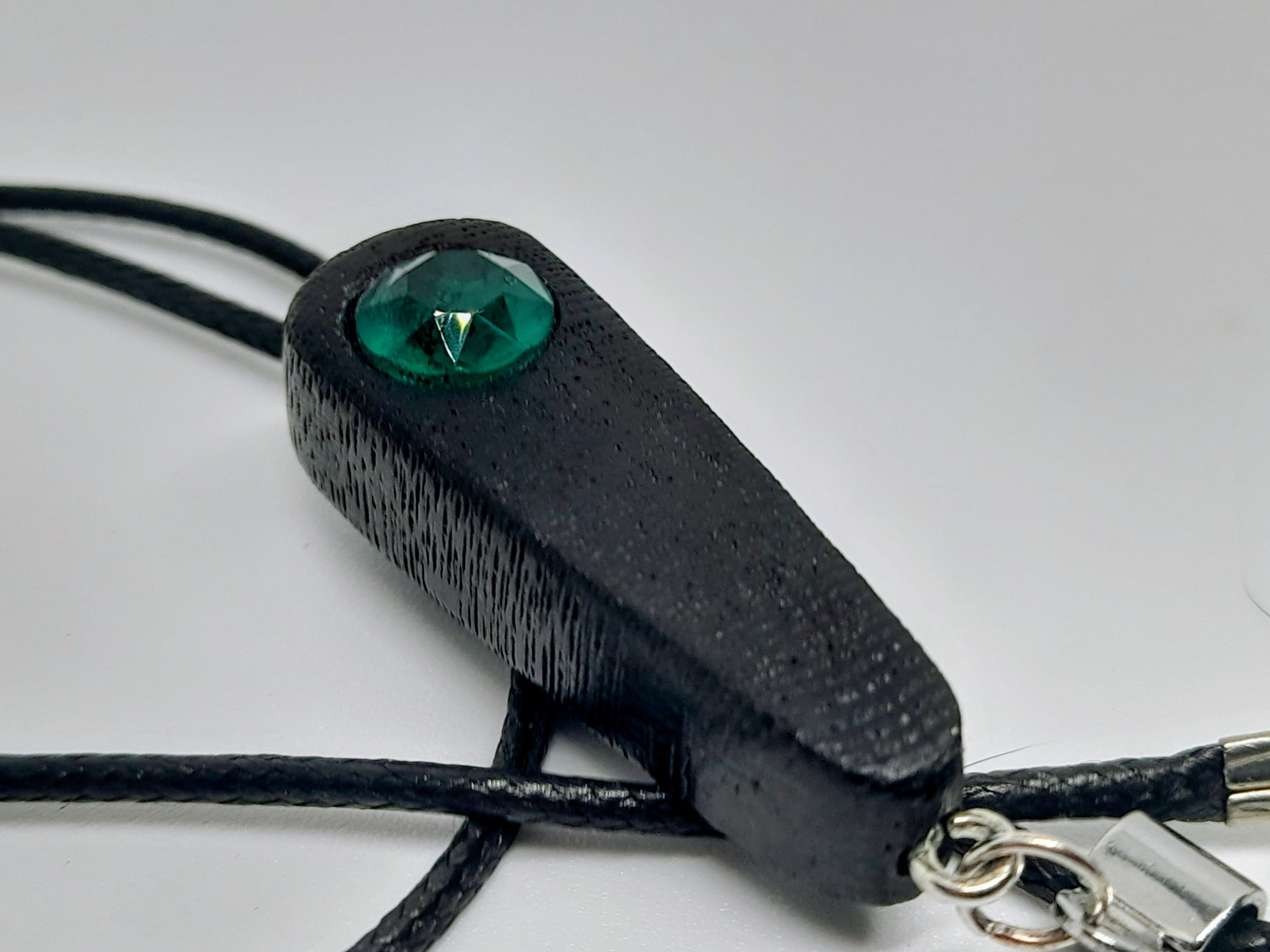 Handmade bog oak pendant necklace