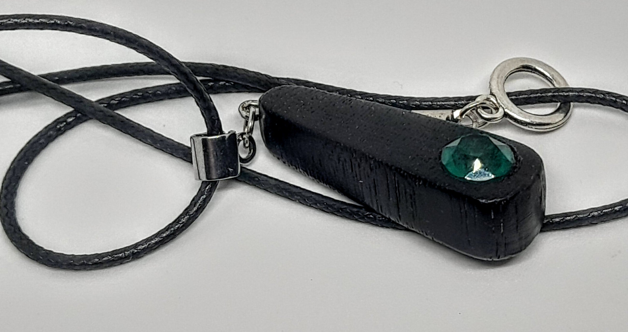 Handmade bog oak pendant necklace