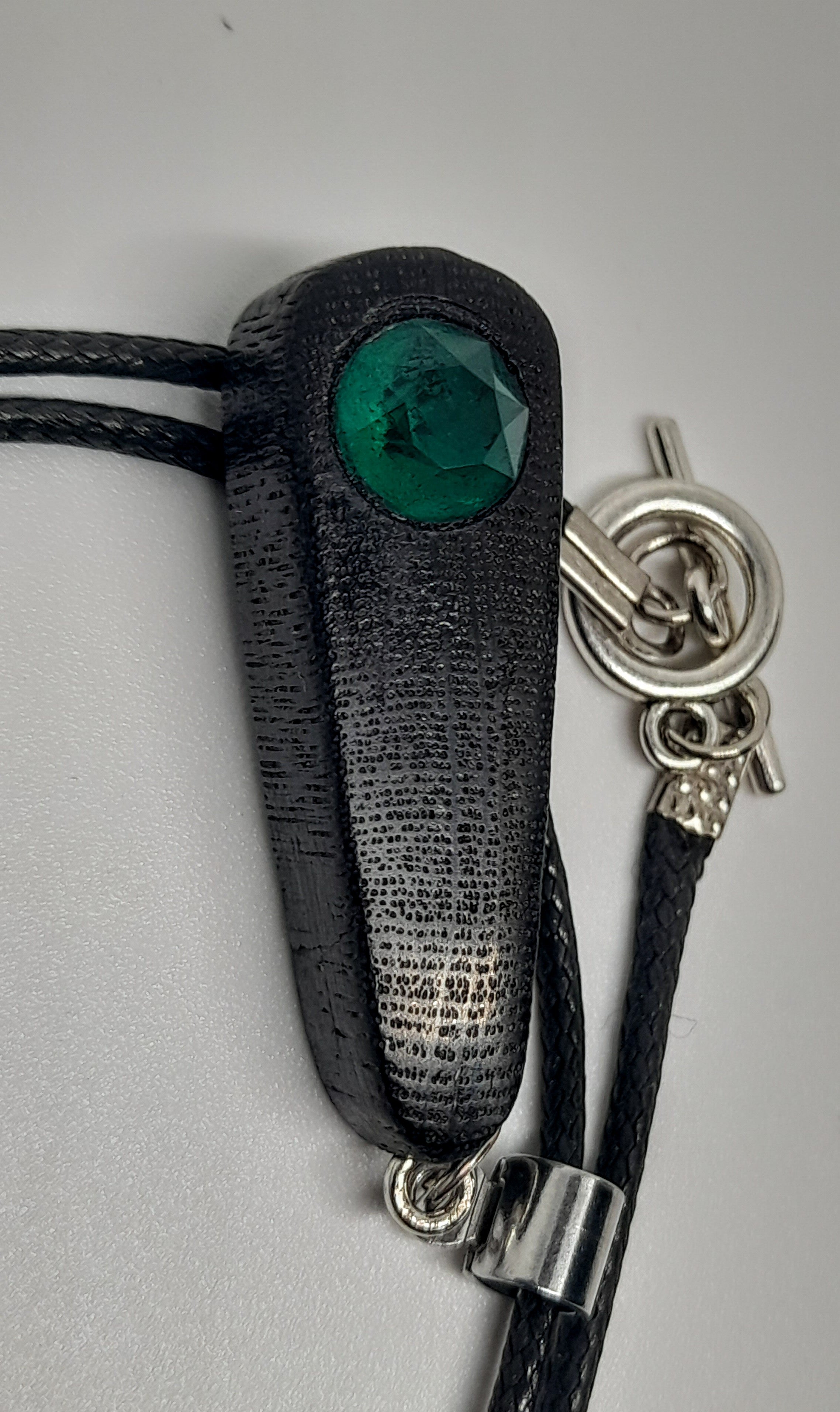 Handmade bog oak pendant necklace