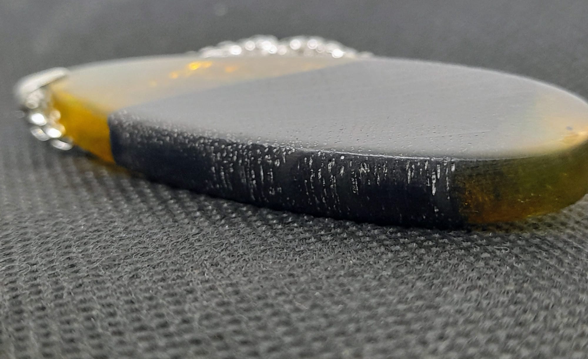 Bog Oak & Resin Oval Pendant