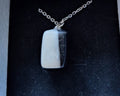 White Resin & Bog Oak Square Pendant